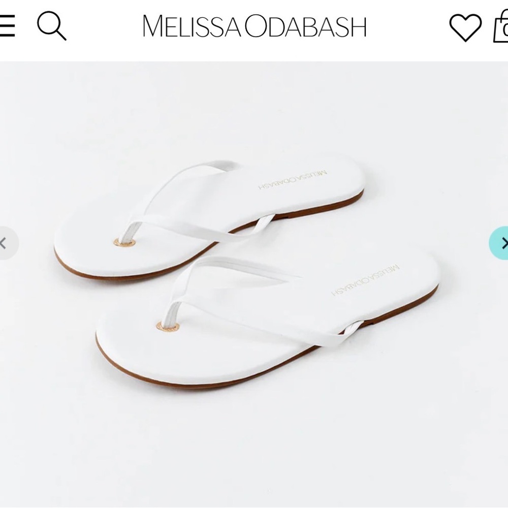 Melissa Odabash Elegant Leather White Sandals